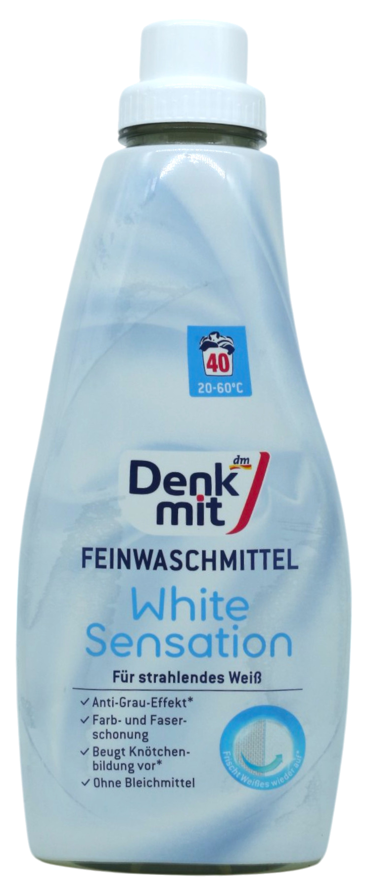Гель для прання Denkmit для білих речей White Sensation 1 л (DWGWS1000) - Фото 1