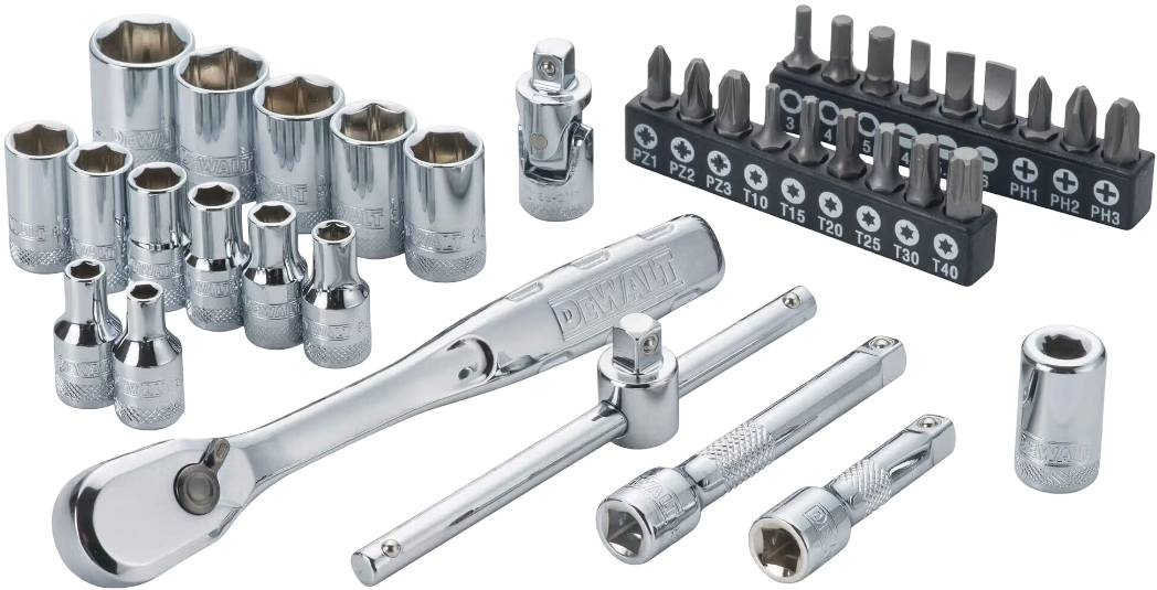 Набор торцевых головок DeWALT 1/4" 37 шт. (DWMT19238-1) - Фото 1