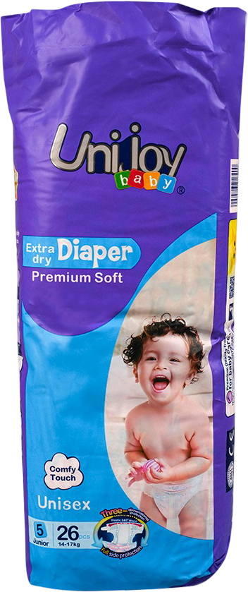 Одноразовые подгузники Unijoy Soft Diapers XL 12-17 кг 26 шт. (6998526216200) - Фото 1