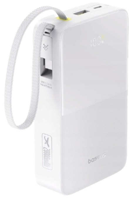 Батарея мобильная Baseus EnerFill FC51 20000 Bipow2 Pro 22,5 White+ Кабель USB-C (E0027700) - Фото 1