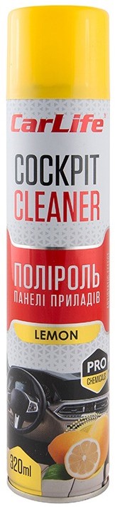 Поліроль для авто CarLife Лимон Cockpit Cleaner 320 ml (CF322) - Фото 1