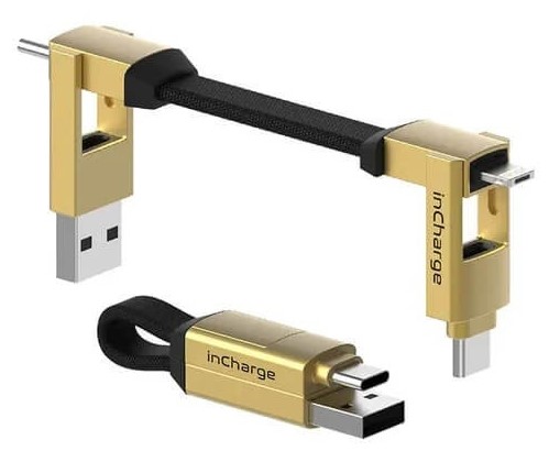 Кабель синхронізації даних Rolling Square inCharge 6 Gold (SIX03R) - Фото 1