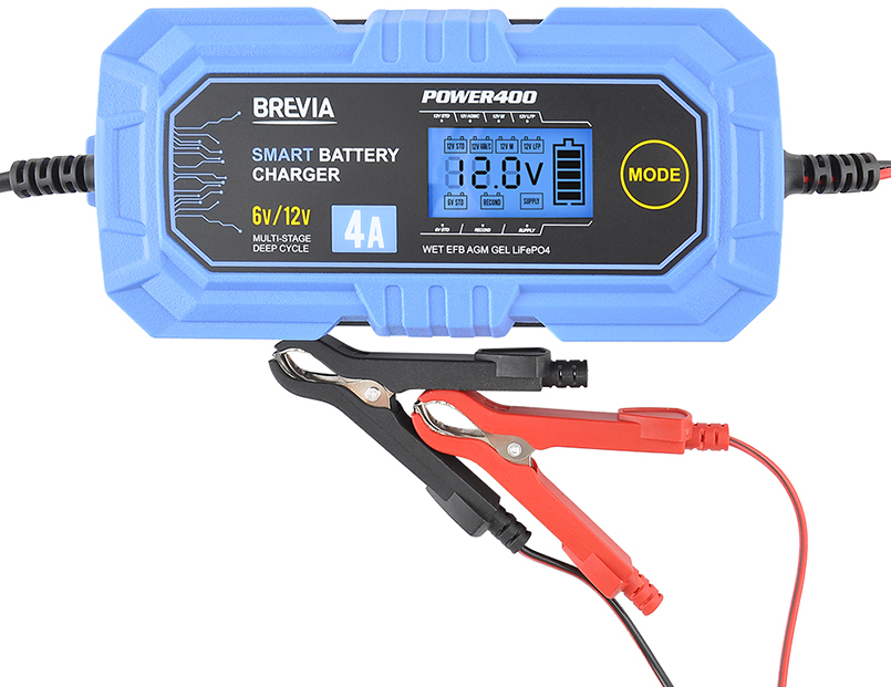 Пускозарядное устройство Brevia POWER400 4A 6V/12V 4-120Ah (20400EP) - Фото 1