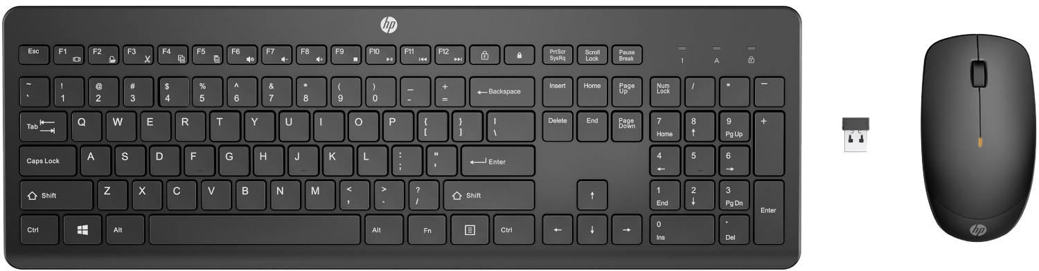 Клавиатура+мышь беспроводная HP HP 235 Combo Black (1Y4D0UT) - Фото 1