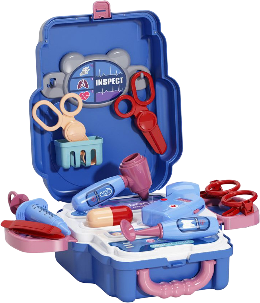 Сюжетно-ролевая игра. Набор-профессий Bowa Набор врача в чемодане 17 дет. (688-101A) - Фото 1