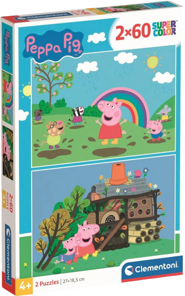 Купити Пазли (3-4 роки) Clementoni 2в1 Peppa Pig 2 по 60 ел. (21622) - Фото 1 Пазли (3-4 роки) Clementoni 2в1 Peppa Pig 2 по 60 ел. (21622) - Фото 1