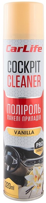 Поліроль для авто CarLife Ваніль Cockpit Cleaner 320 ml (CF321) - Фото 1