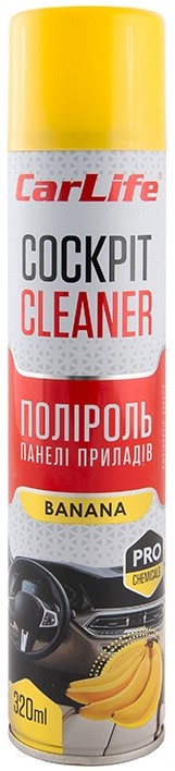 Поліроль для авто CarLife Банан Cockpit Cleaner 320 ml (CF323) - Фото 1