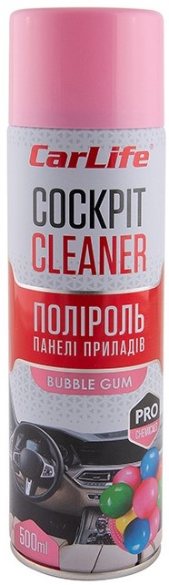 Купити Поліроль для авто CarLife Бабл гам. Cockpit Cleaner 500 мл (CF510) - Фото 1 Поліроль для авто CarLife Бабл гам. Cockpit Cleaner 500 мл (CF510) - Фото 1