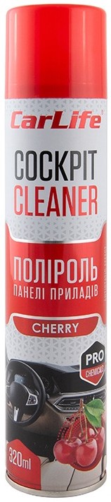 Поліроль для авто CarLife Bишня Cockpit Cleaner 320 ml (CF330) - Фото 1