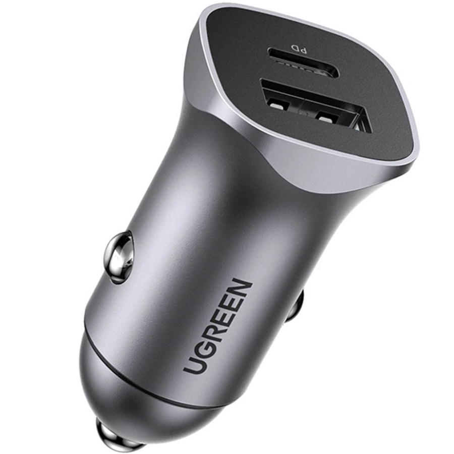 Автомобільний зарядний пристрій UGREEN 2xUSB 30W USB-A + USB-C QC 4.0 EC305 (25845) - Фото 1