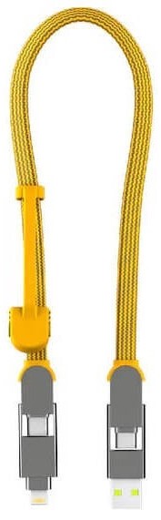 Кабель синхронізації даних Rolling Square 6in1, inCharge XL 30 см Yellow (XLS03R) - Фото 1