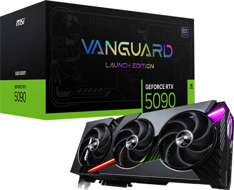 Відеокарта MSI NVIDIA GeForce RTX 5090 32G VANGUARD SOC LAUNCH EDITION - Фото 1