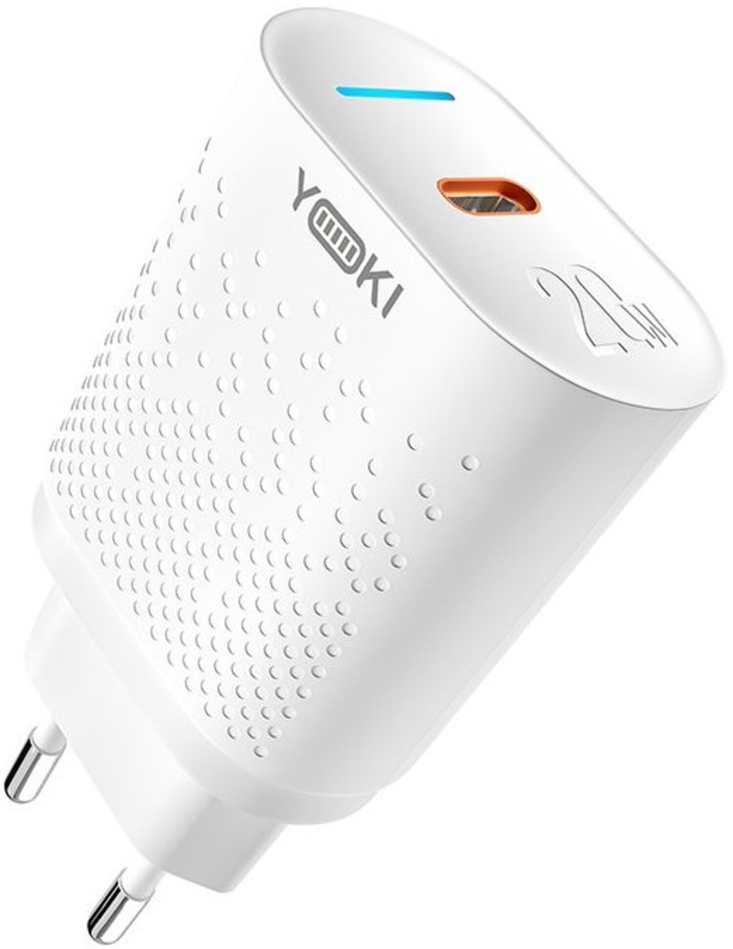 Сетевое зарядное устройство YOKI Led Series 20W White (YK-20PD) - Фото 1