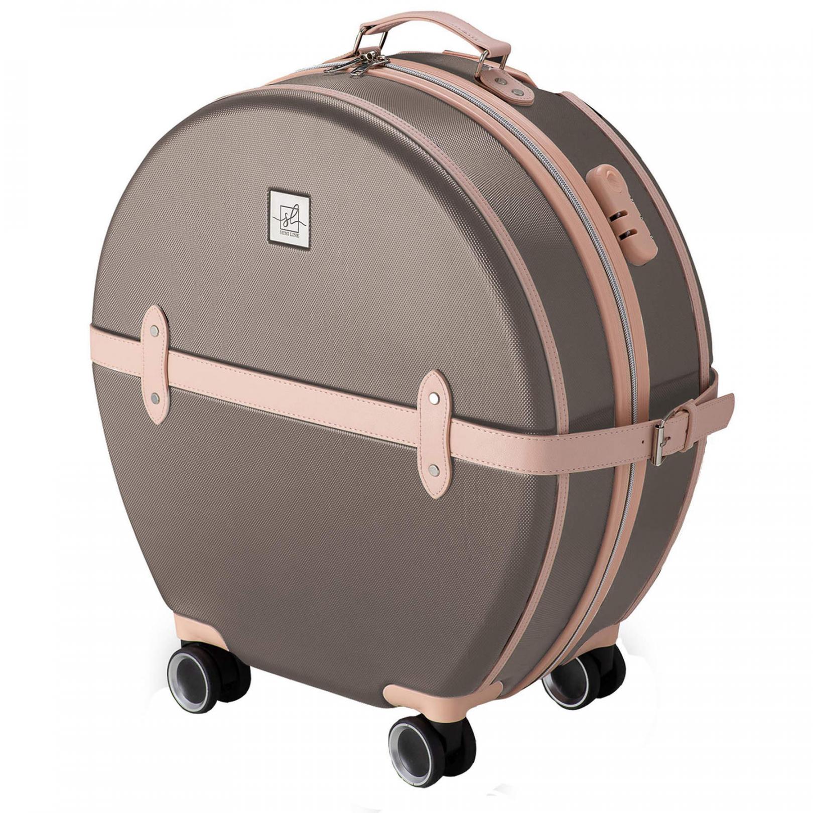 Валіза Semi Line S Brown/Pink Cream (T5673-2) - Фото 1
