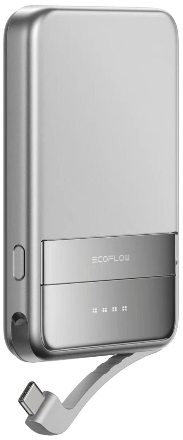 Батарея мобильная EcoFlow Rapid Magnetic Power Bank 5000 Silver (EF-RAPID5000-EU) - Фото 1