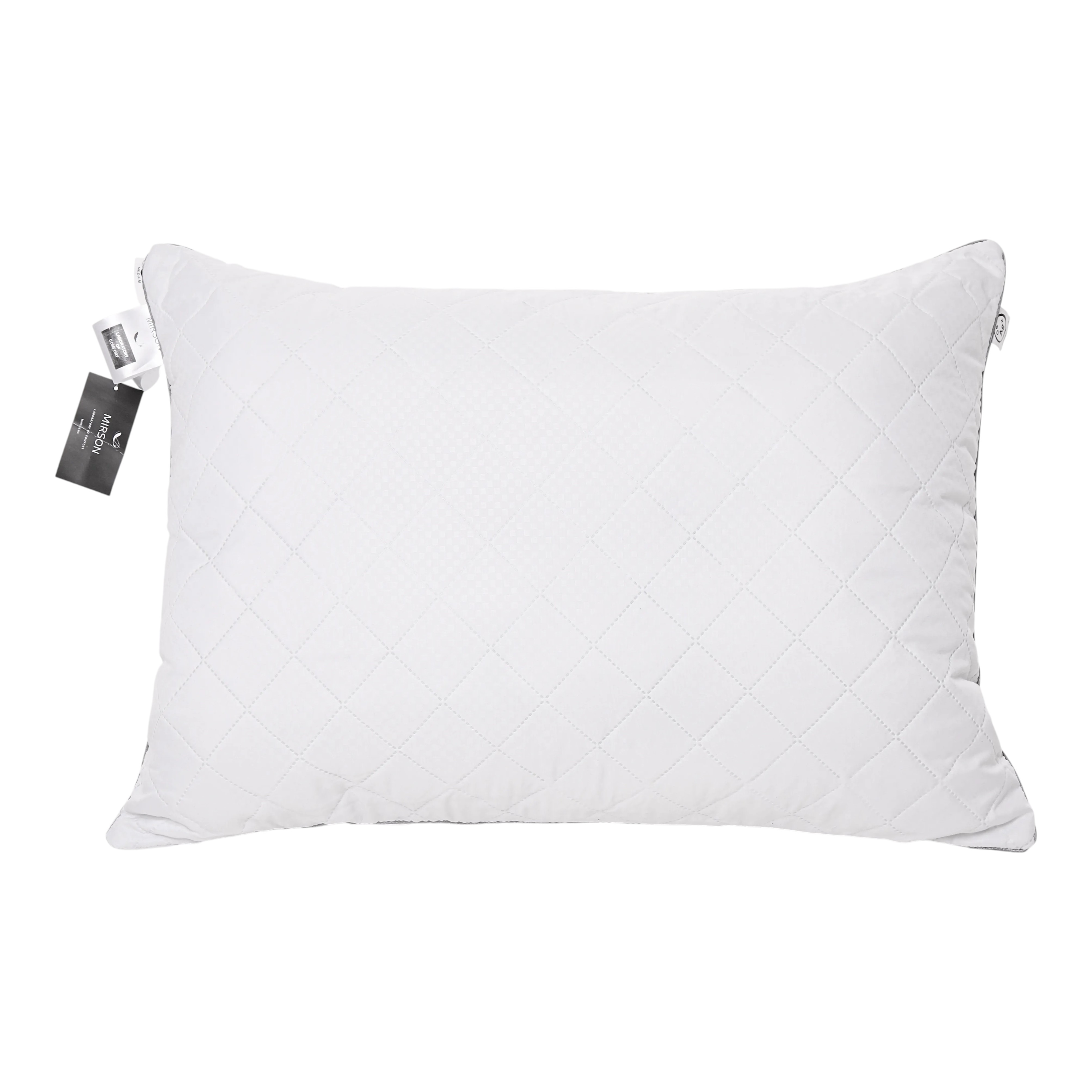 Подушка стандартная MirSon хлопковая 1287 Eco Silver Средняя 50х70 см (2200001537927) - Фото 1