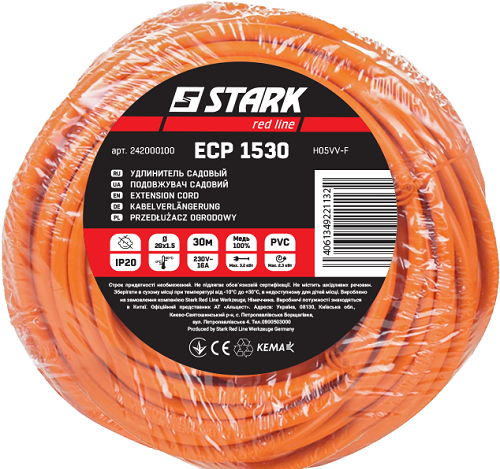 Удлинитель 220В Stark CRR ECP 1530 1 розетка 30 м (242000100) - Фото 1