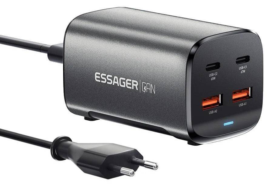 Сетевое зарядное устройство Essager Collection 67W  GaN Desktop Charger  2C+2A EU (ECT2AC-JYB0G-Z) - Фото 1