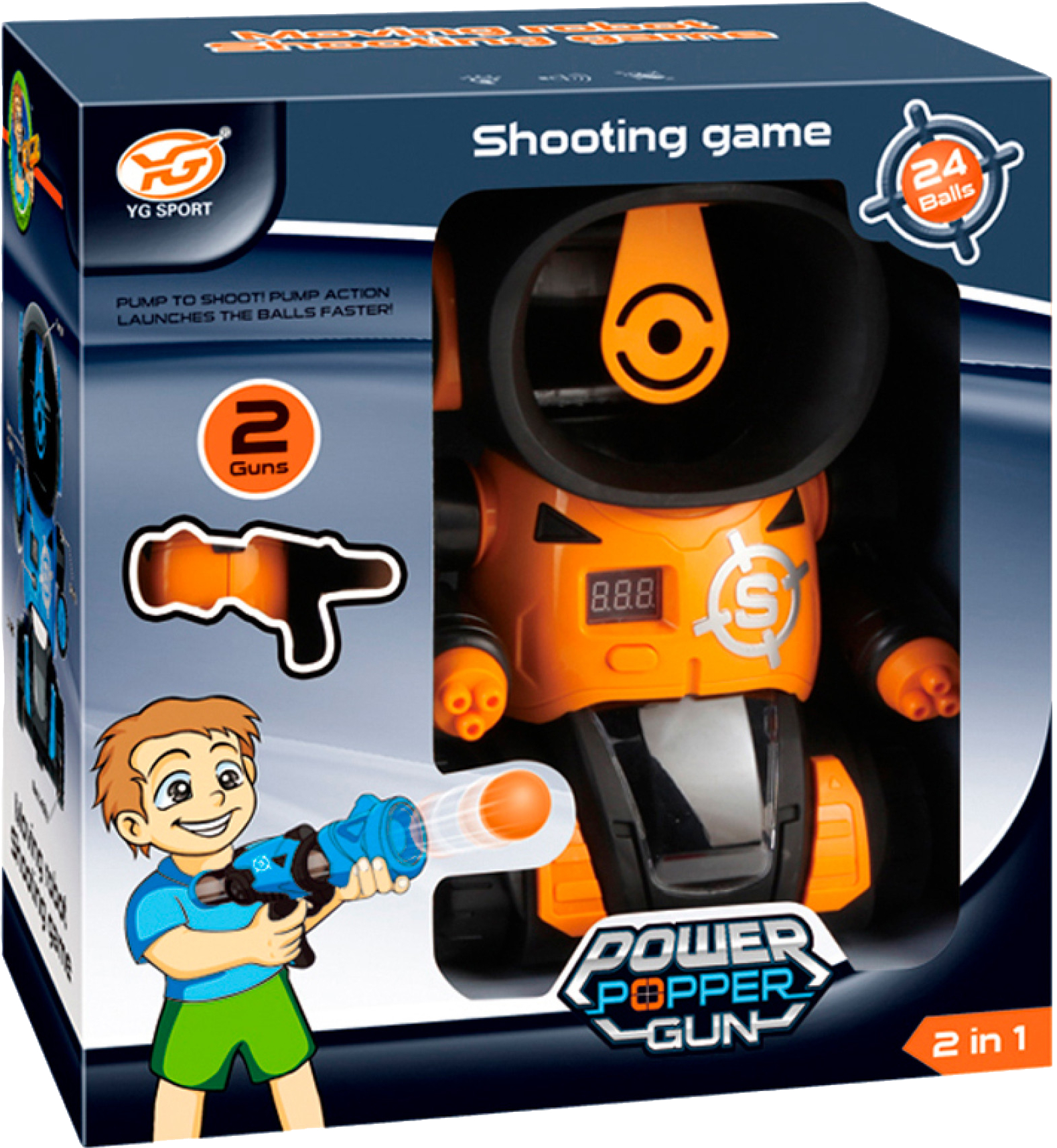 Купить Бластер многозарядный YG SPORT 24 шарика в комплекте (YG01P) - Фото 1 Бластер многозарядный YG SPORT 24 шарика в комплекте (YG01P) - Фото 1