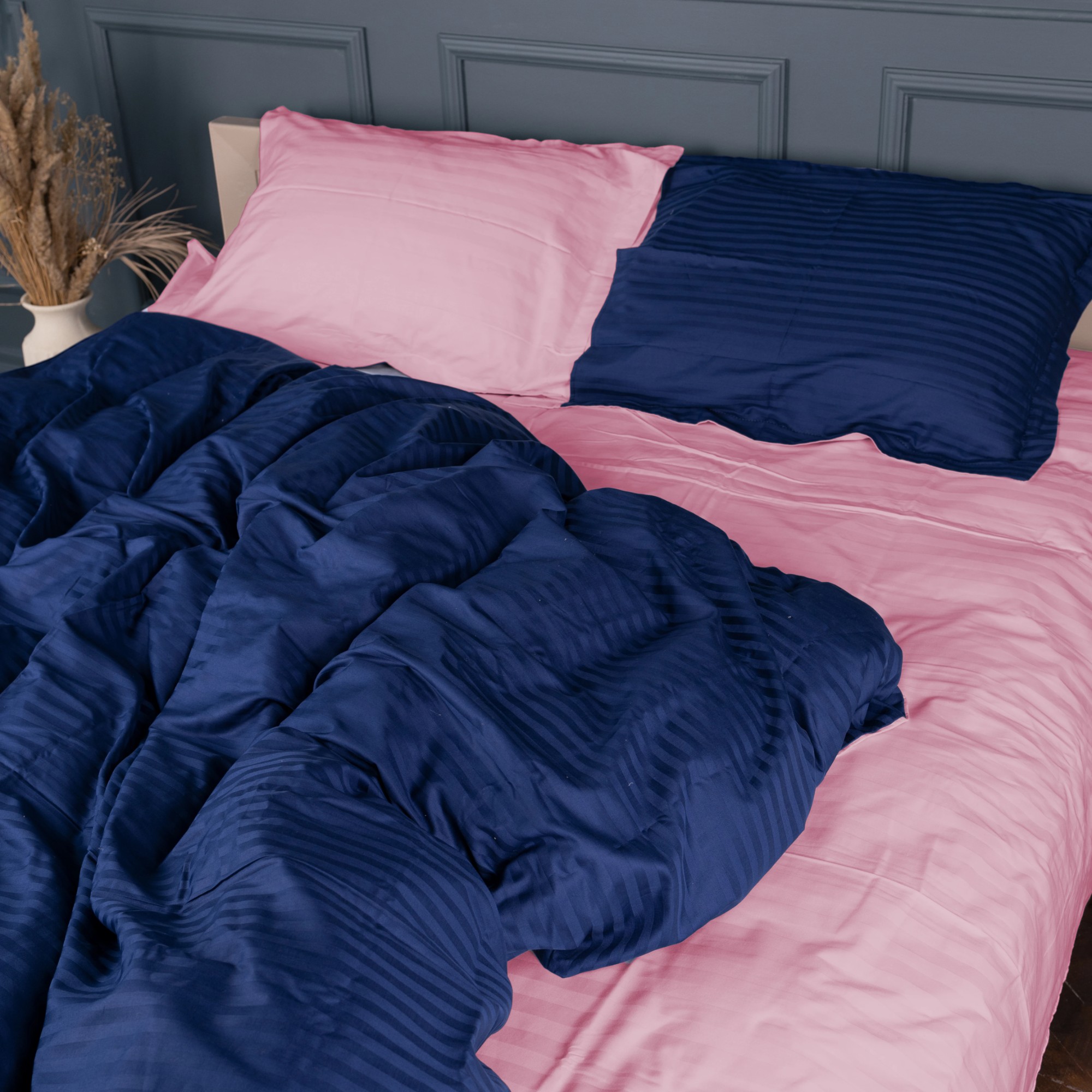 Комплект постельного белья детский MirSon Satin Stripe 30-0020 + 30-0007 Edarin 110х140 (2200005247464) - Фото 1