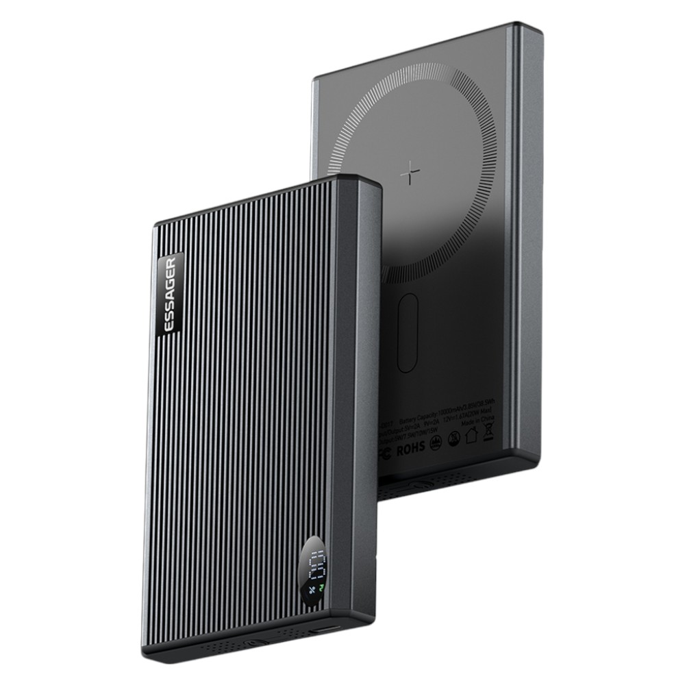 Батарея мобильная Essager Shining magnetic 20W PD Li-Pol QC3.0 10000mAh (EDY1W-SY0G-Z) - Фото 1
