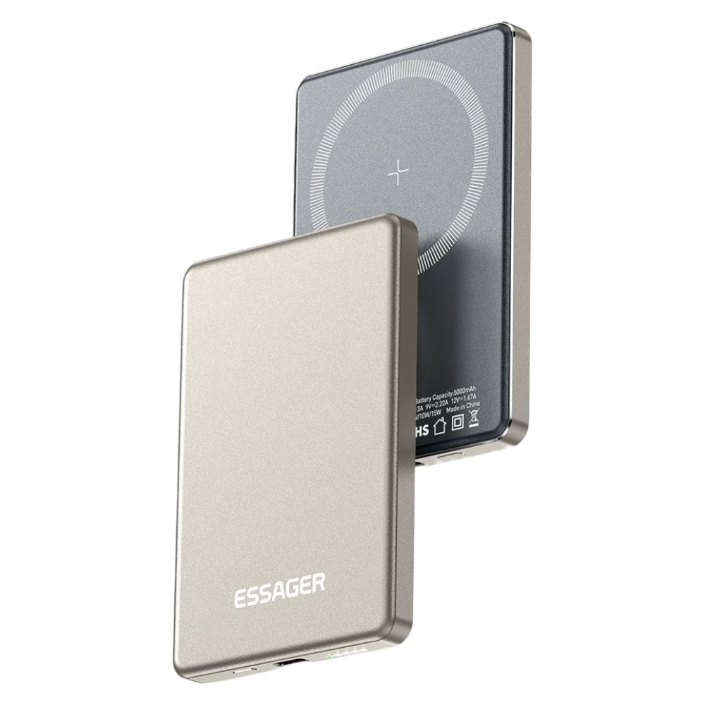 Батарея мобильная Essager Cross-border magnetic 20W PD Li-Pol QC3.0 5000mAh (EDY5K-YJ0A-Z) - Фото 1