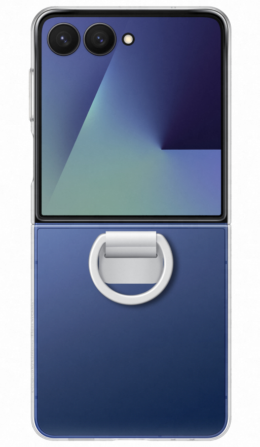 Чохол для смартфону Samsung Ring Case Clear Flip 7 Transparent (EF-QF766CTEGUA) - Фото 1