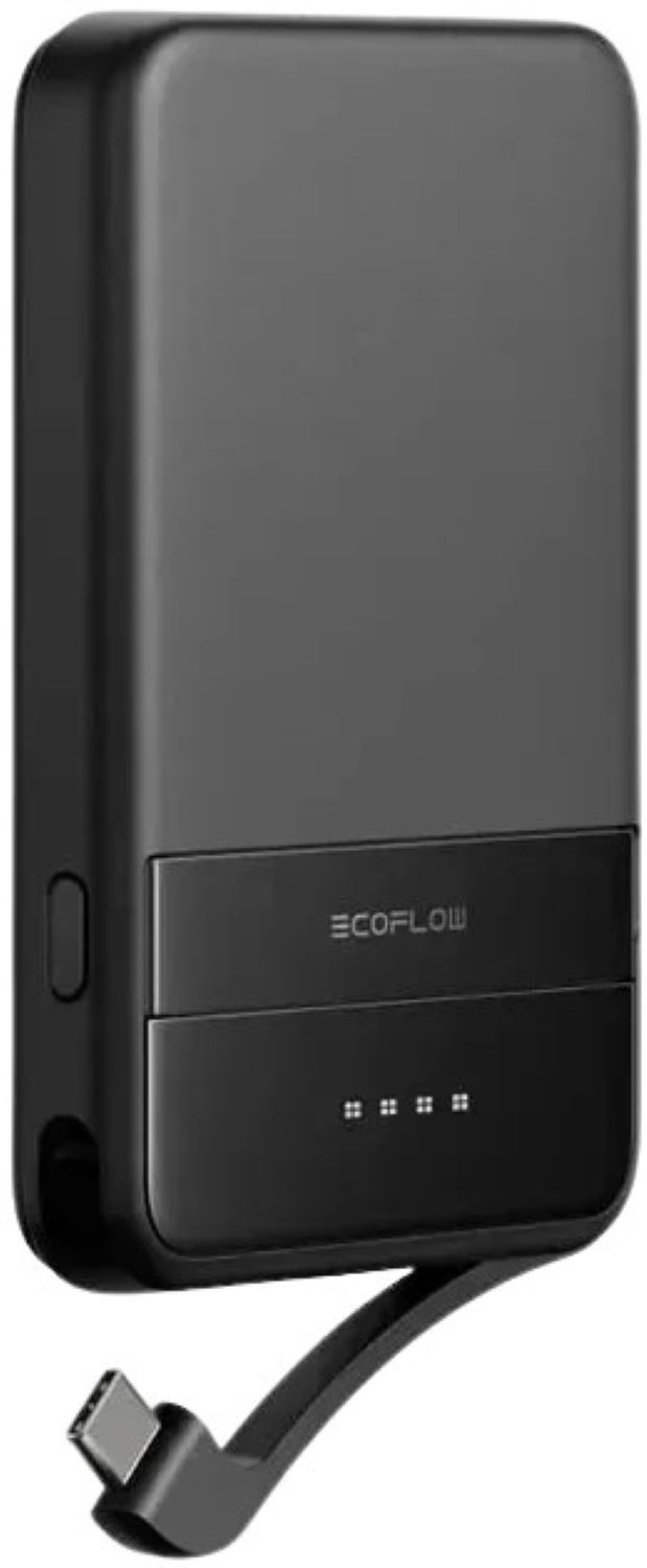 Батарея мобильная EcoFlow Rapid Magnetic Power Bank 5000 Black (EF-RAPID5000-B-EU) - Фото 1