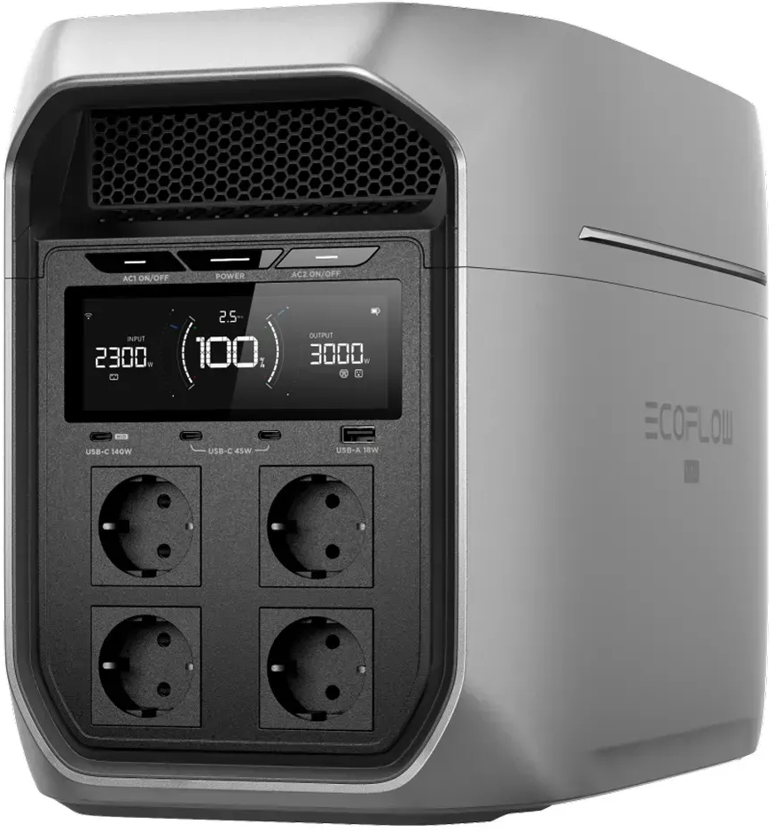 Купить Зарядная станция универсальная EcoFlow DELTA 3 Max Plus (3000 Вт, 2048 Вт/час) - Фото 1 Зарядная станция универсальная EcoFlow DELTA 3 Max Plus (3000 Вт, 2048 Вт/час) - Фото 1