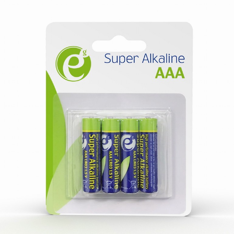 Батарейка тип AAA EnerGenie LR03/AAA 4 шт. (EG-BA-AAA4-01) - Фото 1