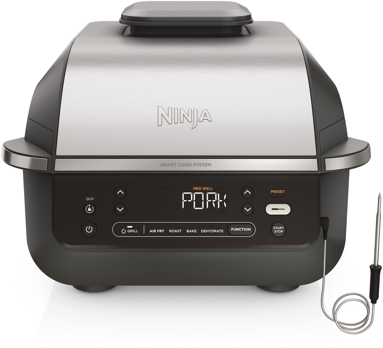 Гриль-барбекю электрический Ninja Foodi Air Grill & Air Fryer с Сooking probe (EG351EU) - Фото 1