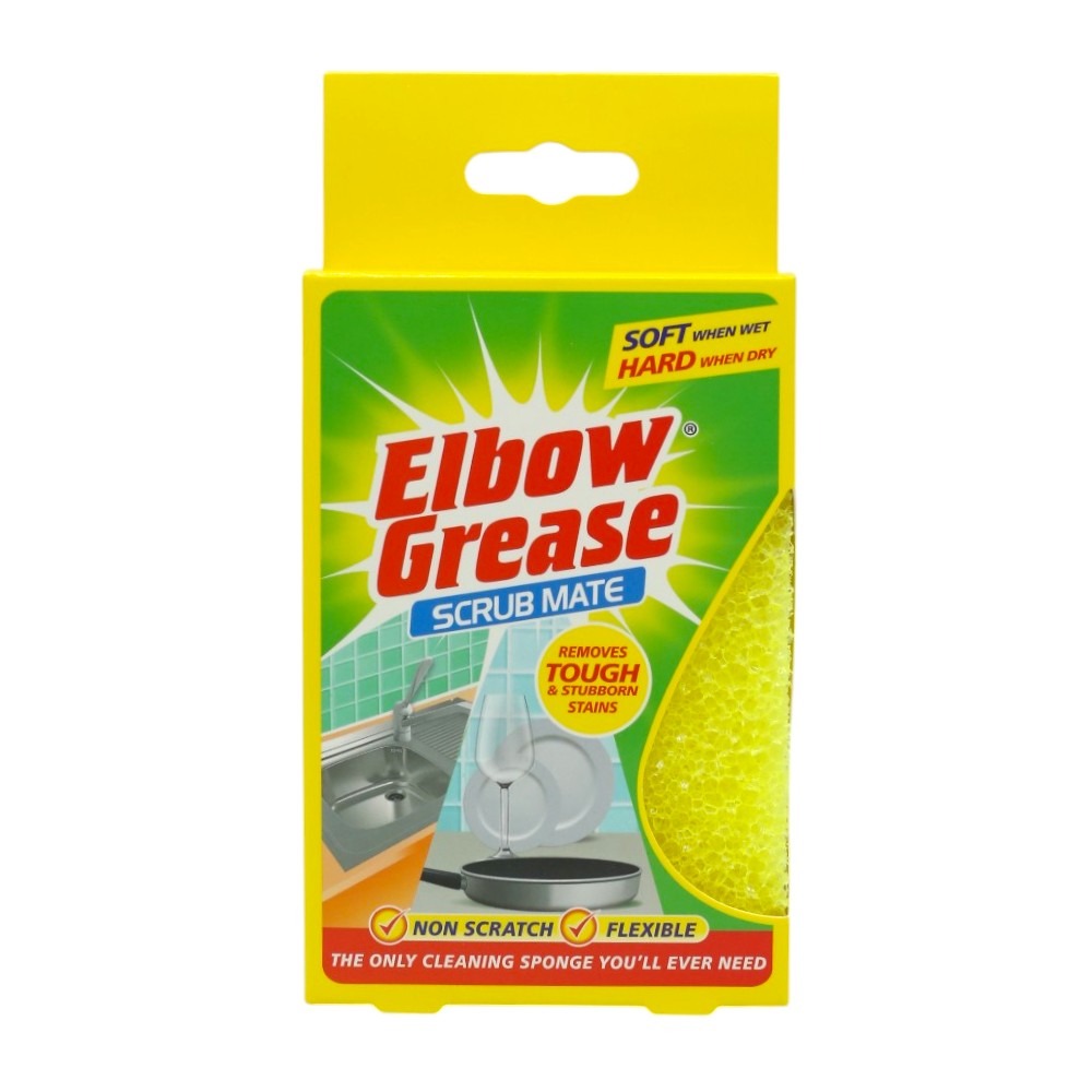 Губка для миття посуду поролонова Elbow Grease Yellow 1 шт. (EGPFD1)
