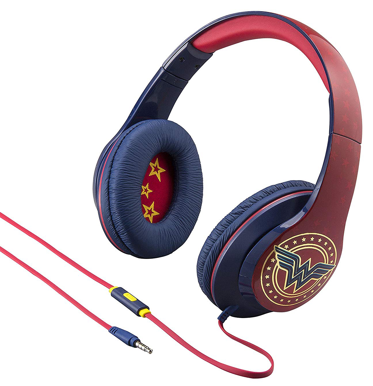Наушники накладные проводные eKids iHome Warner Bros Wonder Woman Mic (RI-M40WW.FXV7) - Фото 1