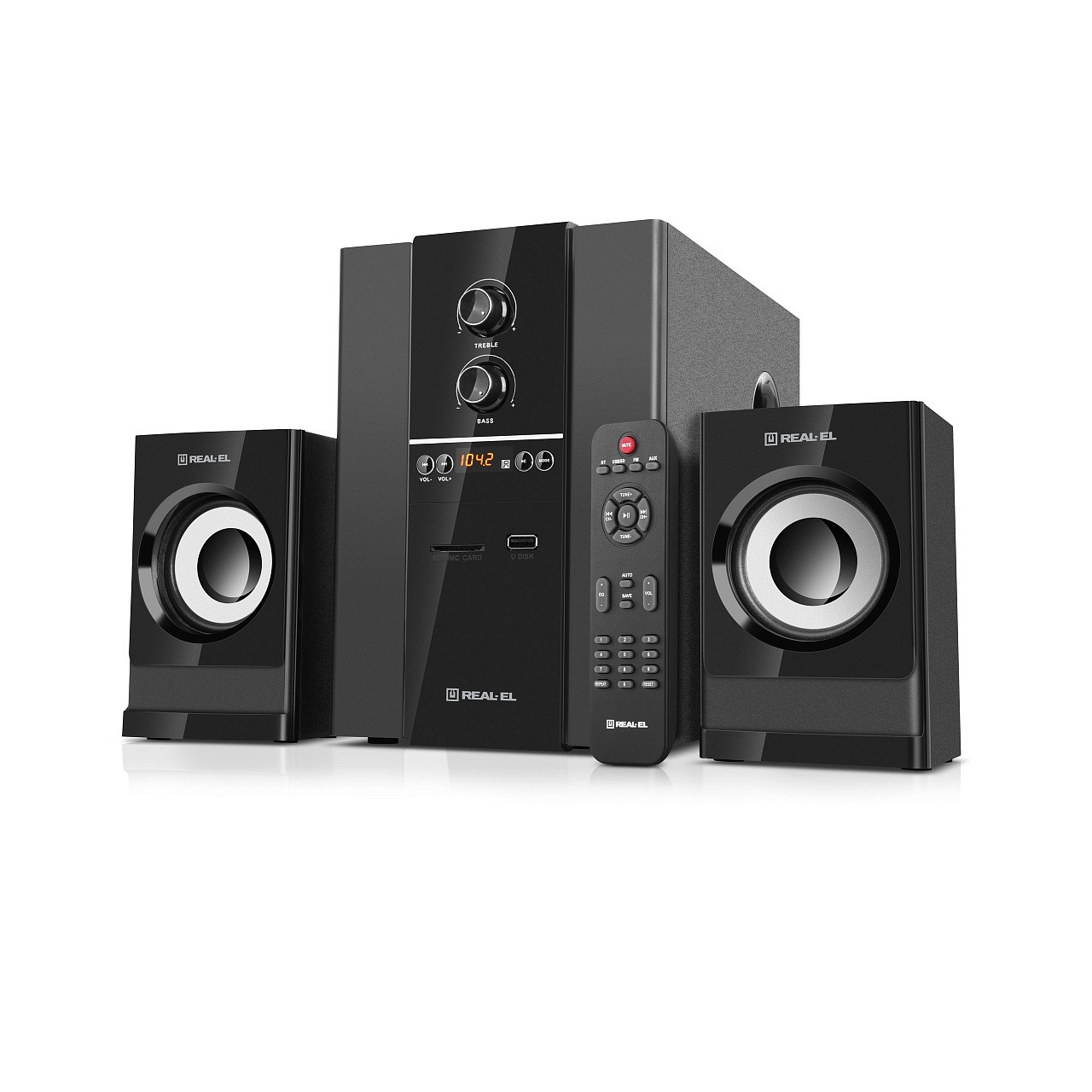 Компьютерная акустика 2.1 REAL-EL M-355 Black (EL121300015) - Фото 1
