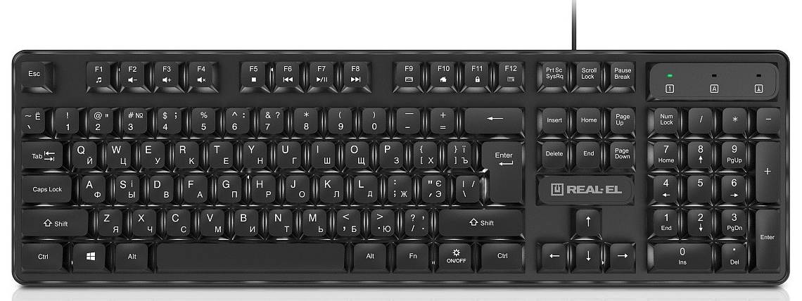 Клавиатура проводная REAL-EL RK-7015 - Фото 1