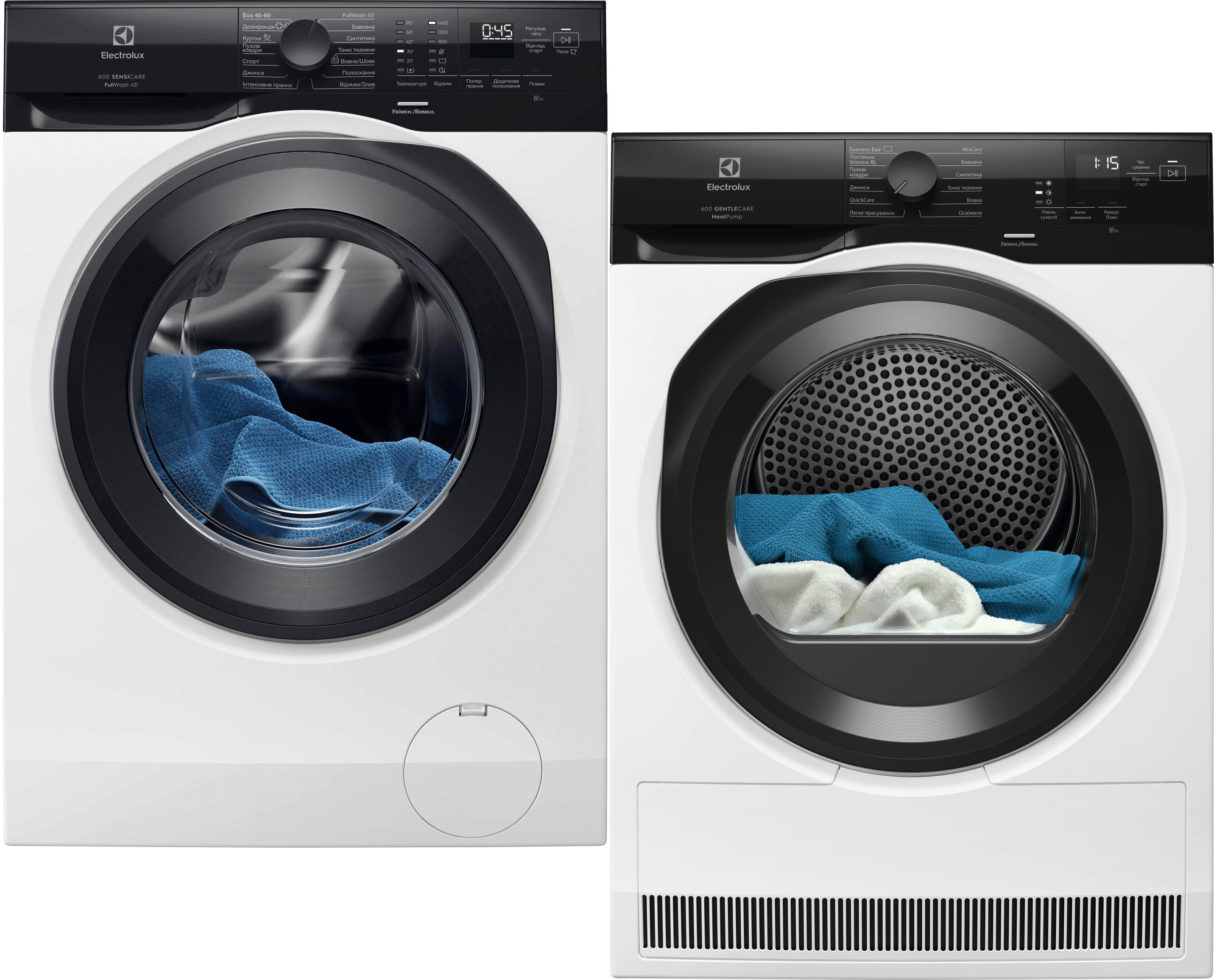 Комплект техніки Electrolux Пральна машина з фронтальним завантаженням + Сушильна машина Electrolux EW6F9482U + EW6D98BEU