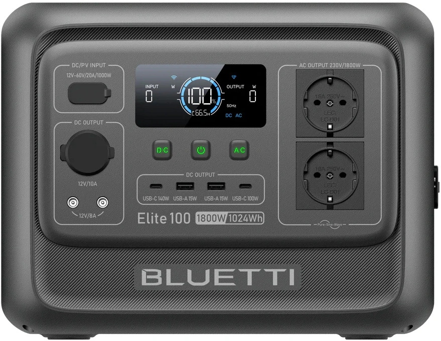 Купить Зарядная станция универсальная Bluetti Elite 100 V2 (1800 Вт, 1024 Вт/час) - Фото 1 Зарядная станция универсальная Bluetti Elite 100 V2 (1800 Вт, 1024 Вт/час) - Фото 1