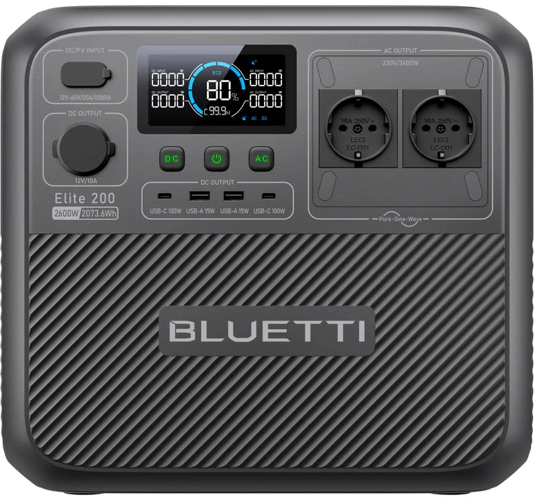 Купить Зарядная станция универсальная Bluetti Elite 200 V2 (2600 Вт/2073.6 Вт/час) - Фото 1 Зарядная станция универсальная Bluetti Elite 200 V2 (2600 Вт/2073.6 Вт/час) - Фото 1