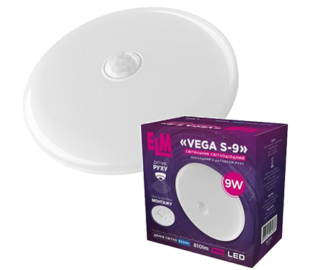 Купить Светодиодный светильник ELM VEGA S 9W 6500К IP20 (26-0124) - Фото 1 Светодиодный светильник ELM VEGA S 9W 6500К IP20 (26-0124) - Фото 1