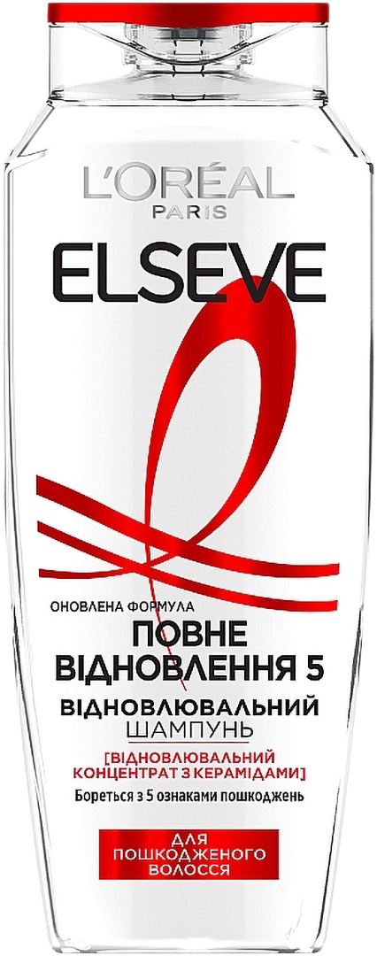 Купити Шампунь жіночий Elseve Повне відновлення 5 д/пошкодженого волосся 400мл - Фото 1 Шампунь жіночий Elseve Повне відновлення 5 д/пошкодженого волосся 400мл - Фото 1