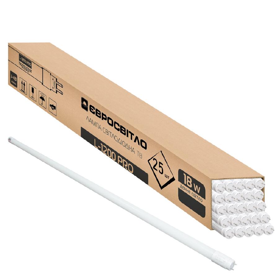Лампочка світлодіодна Євросвітло PRO 18Вт 4200K L-1200 T8 G13 25 шт. (000059483) - Фото 1