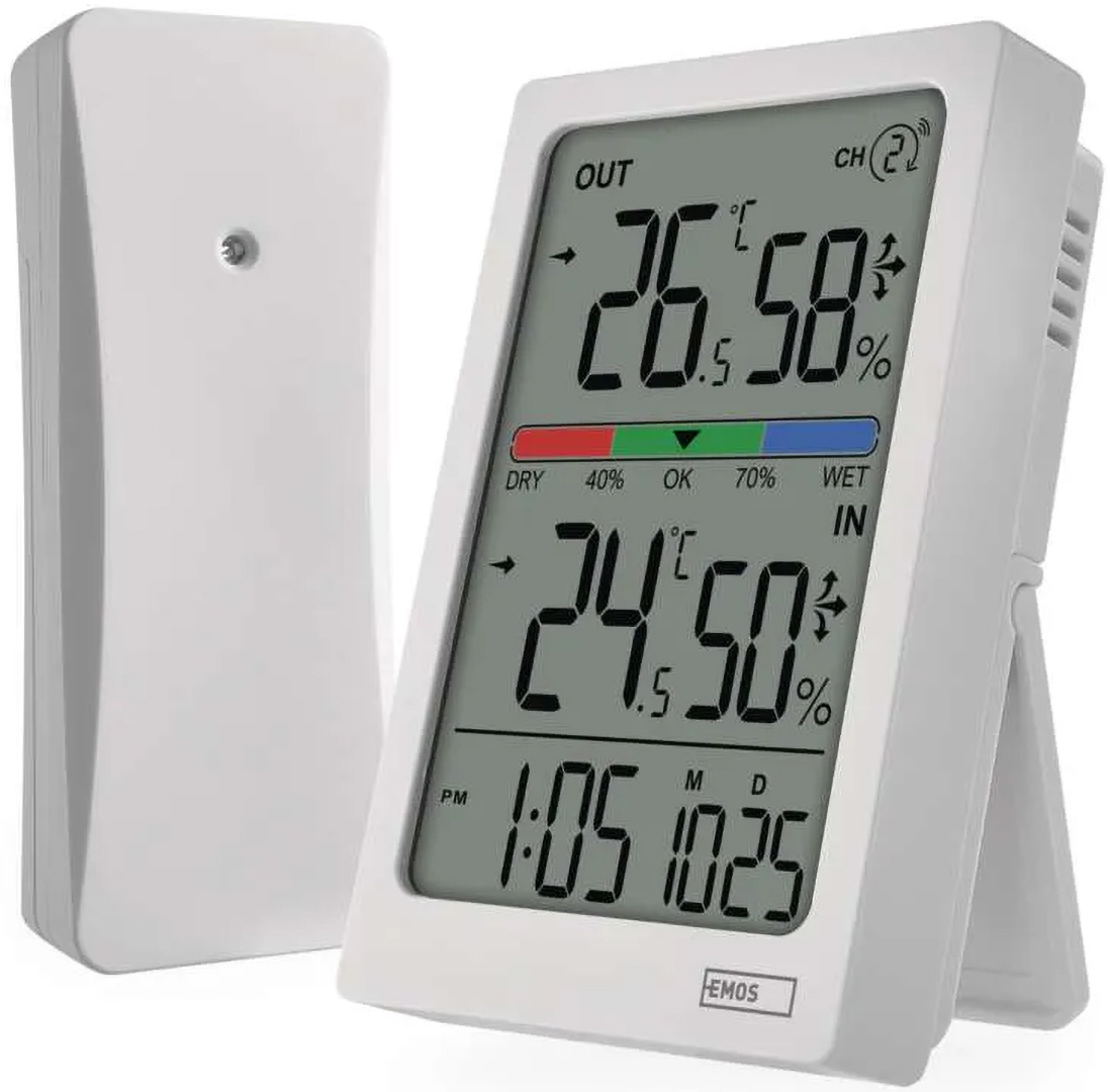Термогигрометр EMOS с беспроводным датчиком E0558W - Фото 1