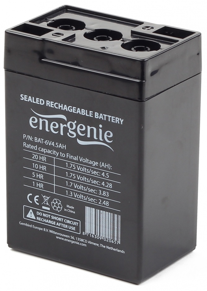 Аккумулятор для ИБП EnerGenie BAT-6V4.5AH - Фото 1