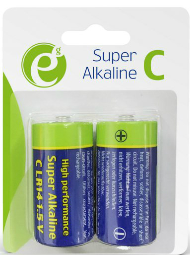 Батарейка тип C (LR-14) EnerGenie Alkaline LR14/Тип С 2 шт. (EG-BA-LR14-01) - Фото 1