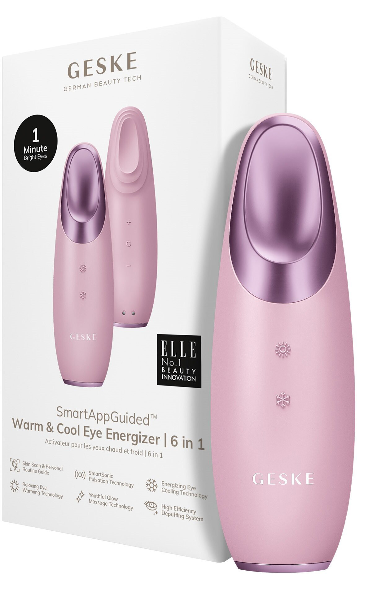 Прилад для чищення обличчя GESKE Warm&Cool Eye Energizer 6 в 1 (GK000003PK01) - Фото 1