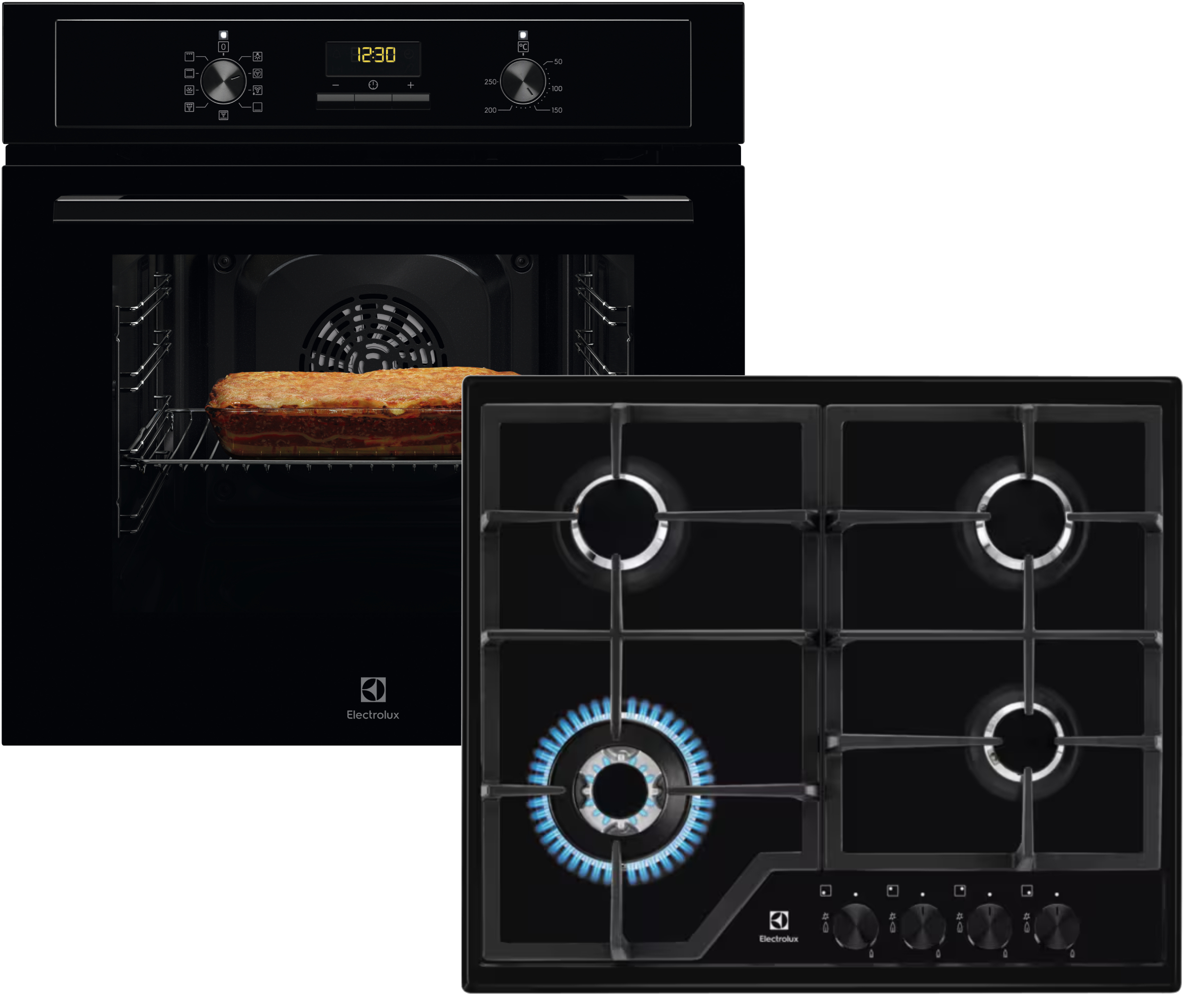 Комплект техніки Electrolux Духова шафа + Варильна поверхня Electrolux EOF3H50BK + KGS6436K