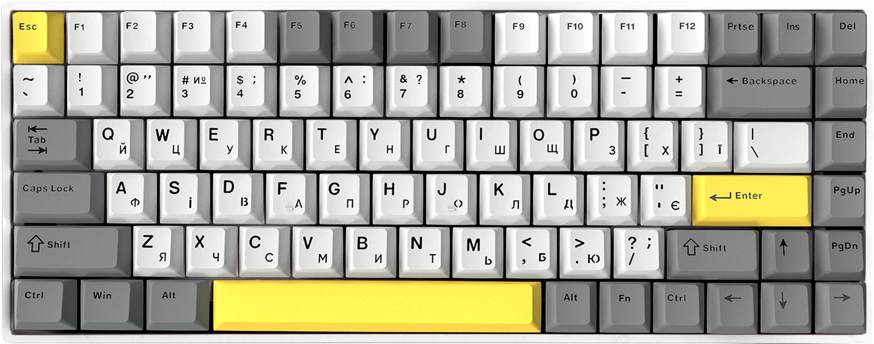 Клавиатура беспроводная игровая EPOMAKER EP84 Plus Wisteria Linear Switch Hot-Swap RGB White (EP84-W-WL) - Фото 1