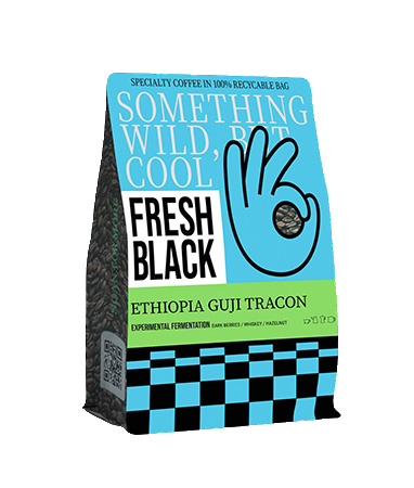 Кава в зернах Fresh Black ETHIOPIA GUJI TRACON EXPERIMENTAL FERMENTATION 200г - Фото 1