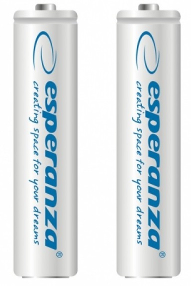 Аккумулятор тип AAA Esperanza Ni-MH AAA 1000 mAh 2шт White (EZA101W) - Фото 1